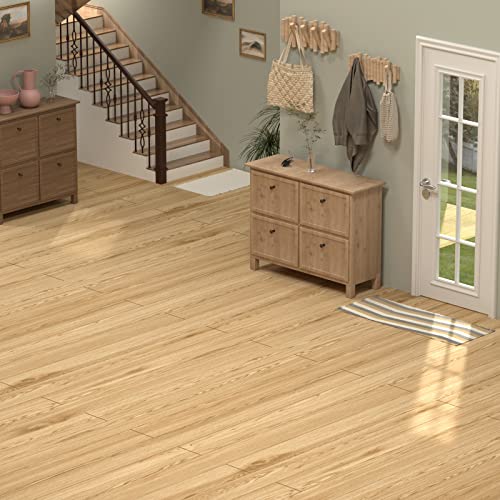 Oxdigi Peel and Stick Vinyl Flooring Roll 23"x393" Waterproof Wood Plank U1250