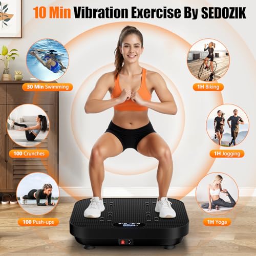 Vibration Plate Exercise Machine, 330 Lbs Capacity, 8 Modes K4598