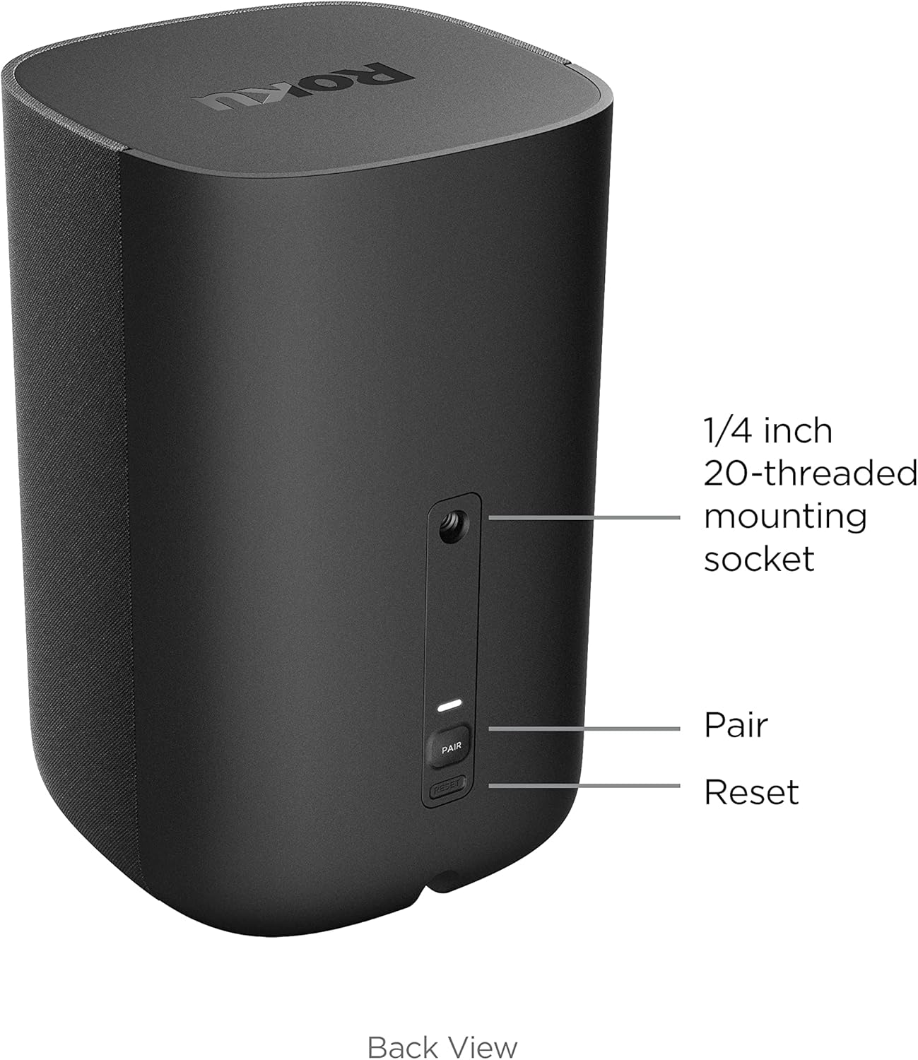Roku Wireless Speakers 2 Count for Roku Streambars or Roku TV, Black A394