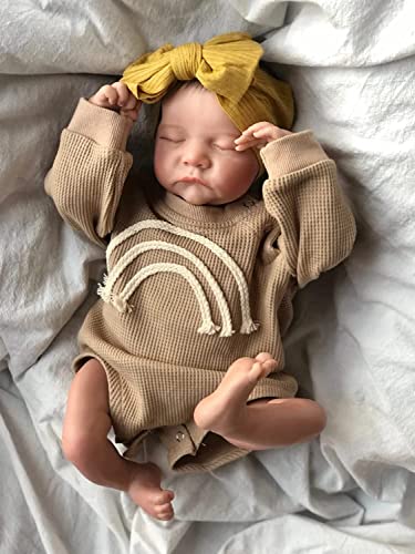 Realistic 18 Inch Reborn Baby Doll Levi Handmade Silicone Vinyl Sleeping Girl T958729