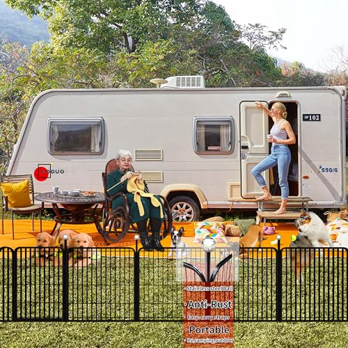 Dog Playpen Outdoor 36" High Heavy Duty for Medium/Large Dogs with Stakes V166