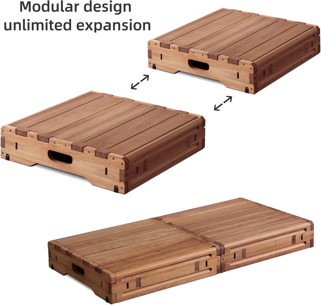 Wooden Platform Step Stool for Adults & Seniors, 3.7" Height, Indoor & Outdoor K688