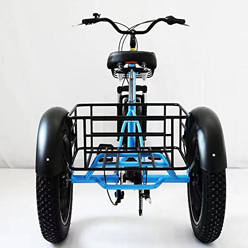 EMYJAY Adult Tricycle 7-Speed 20 Inch Fat Tire 3-Wheel Bike with Large Basket C421922