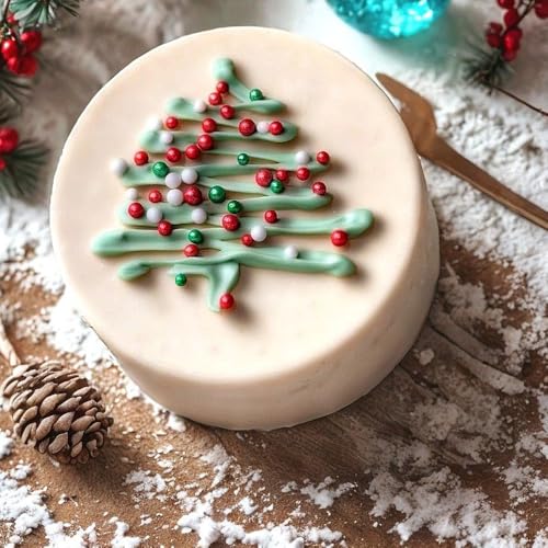 Christmas Sprinkles Bulk 1 lb - Red White Green Round Baking Toppings O347849