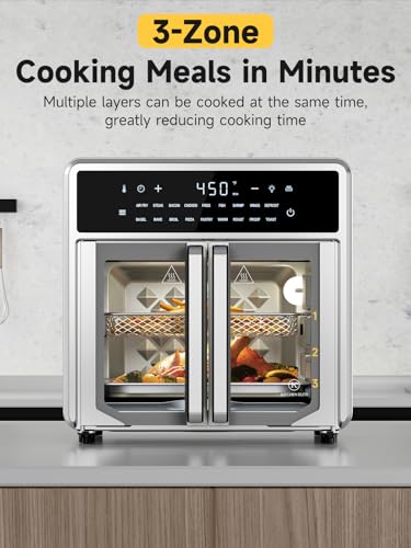French Door Air Fryer Toaster Oven, 15.8 Qt, Stainless Steel X603853