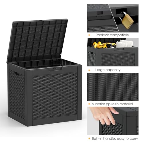 NUNU LAB 31 Gallon Outdoor Storage Box Waterproof Lockable Lid I8083