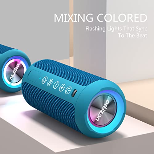 Ortizan Portable Bluetooth Speaker IPX7 Waterproof 24W Loud Sound, Black J77282