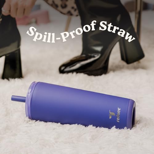 Halo 32 oz Stainless Steel Vacuum Insulated Tumbler with Flip Handle Lid, Lilac Bud H350