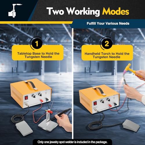Jewelry Spot Welder, 500W Adjustable Pulse Welding Machine with Foot Pedal B1280