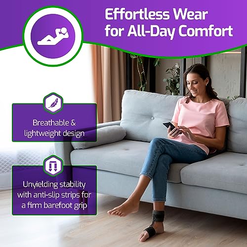 MARS WELLNESS Drop Foot Brace AFO Splint, Adjustable, Small/Medium B1968