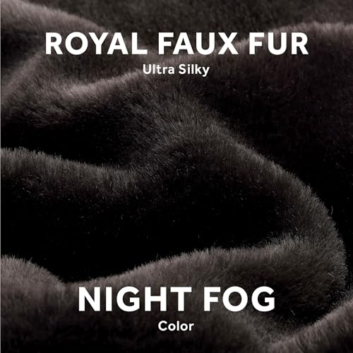 Sunbeam Royal Faux Fur Heated Throw Blanket with Adjustable Heat Settings K342018