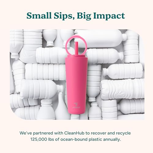 Halo 32 oz Stainless Steel Vacuum Insulated Tumbler with Flip Handle Lid, Lilac Bud H350