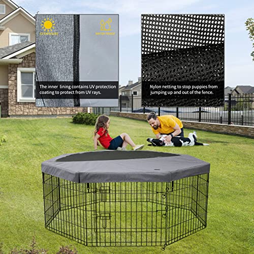 PETIME Foldable Metal Dog Exercise Pen 8 Panel with Bottom Pad C444