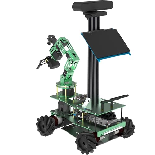 Yahboom ROS Robotic Kit for Jetson Orin Nano 16GB with 6DOF Robot Arm Mecanum Wheel Chassis AI Speech Recognition Automatic Navigation 3D Mapping Project Research for Adults College Students