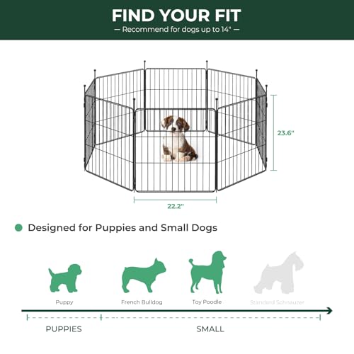 FXW MiniPaws Dog Playpen 8 Panels Portable for Indoor & Outdoor Y720