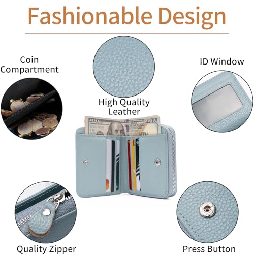 Small RFID Blocking Wallet for Women with 8 Card Slots P39156
