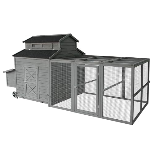 Large Chicken Coop for 6-10 Chickens with Run & Nesting Box S5640