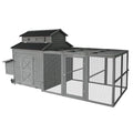Large Chicken Coop for 6-10 Chickens with Run & Nesting Box S5640
