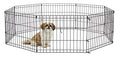New World Folding Metal Dog Exercise Pen, 24-Inch Tall, Black E-Coated Q53206