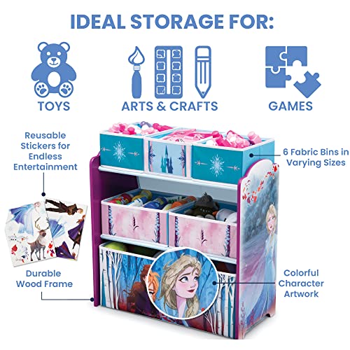 Delta Children 6 Bin Toy Storage Organizer, Disney Princess G9256