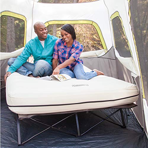 Coleman Queen-Size Airbed Cot Combination with Steel Frame, Battery Pump Included P918982