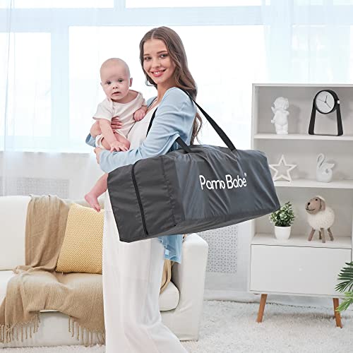 Pamo Babe Playard Deluxe Nursery Center, Foldable Playpen for Baby & Toddler, Grey I32198