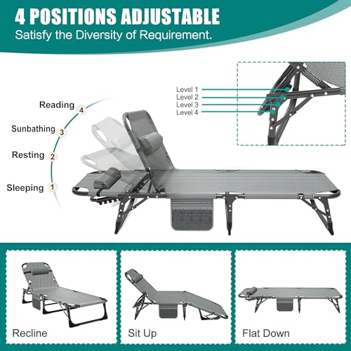 DoCred Folding Camping Cot with Mattress, 2 Pack, Heavy Duty for Adults, Portable with Carry Bag C814529