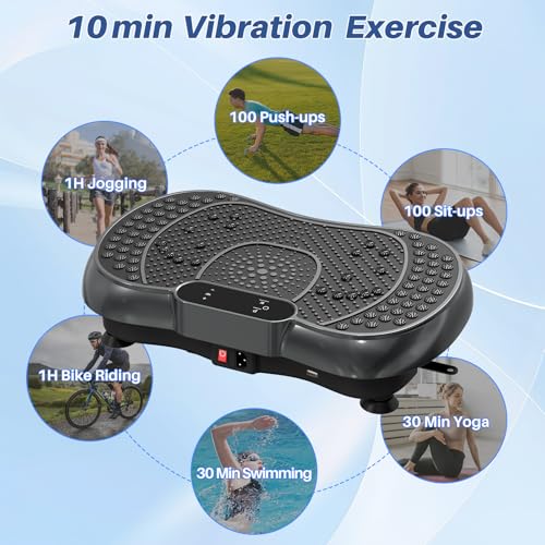Vibration Plate Exercise Machine with Bluetooth Speaker, 450 lbs Capacity O459
