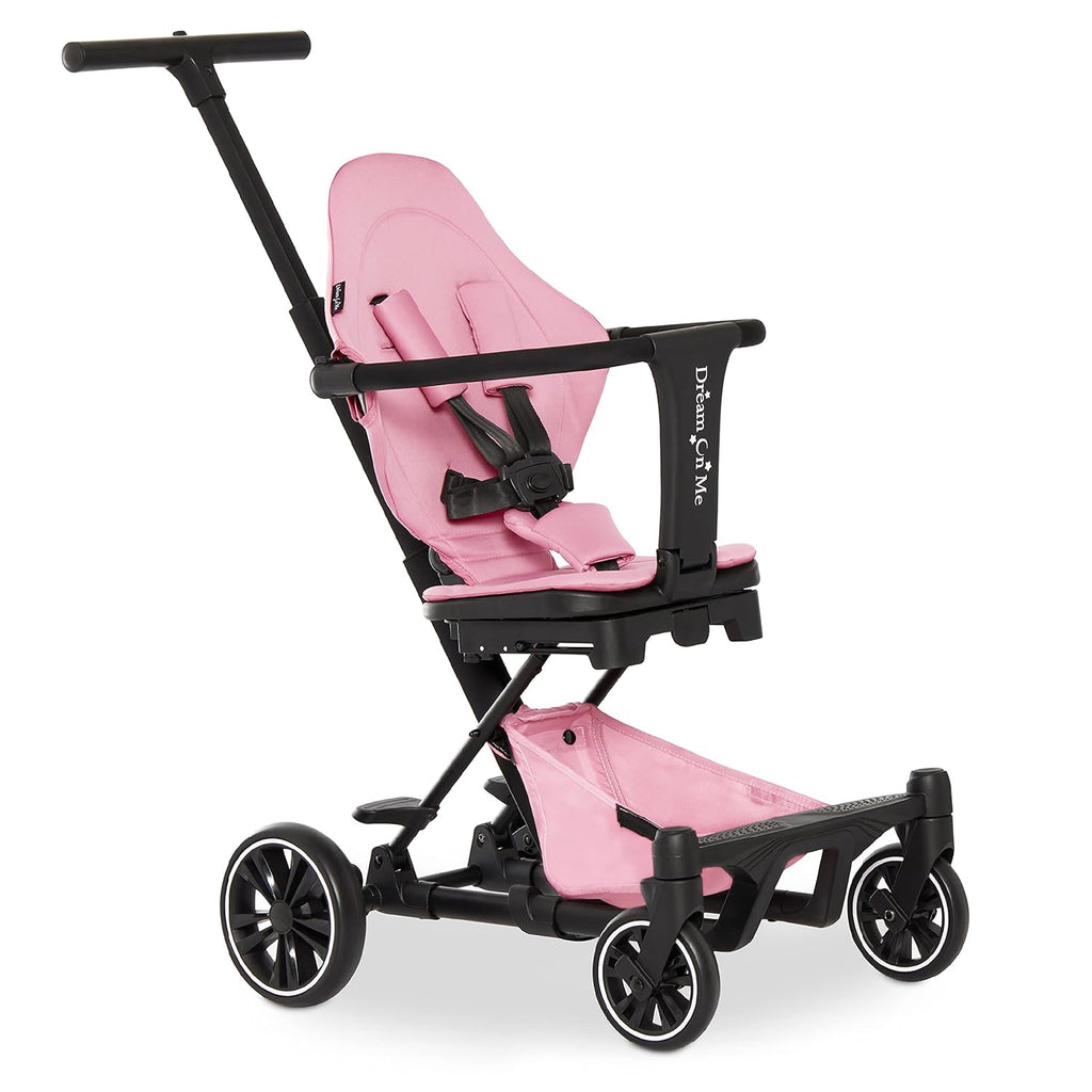 Drift Rider Baby Stroller in Pink, Lightweight Stroller with Compact Fold, Sturdy Design, 360 Degree Angle Rotation Travel Stroller