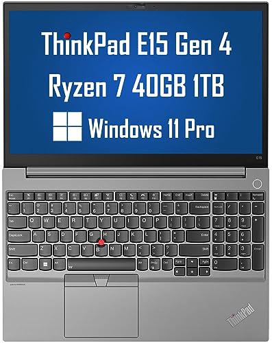 Lenovo ThinkPad E15 Gen 4 Business Laptop (15.6" FHD Anti-Glare, AMD Ryzen 7 5825U, 16GB RAM, 512GB SSD, 8-Core (Beat i7-1255U)), FHD Webcam, Type-C, Wi-Fi 6, 10-Hr Long Battery Life, Win 11 Pro