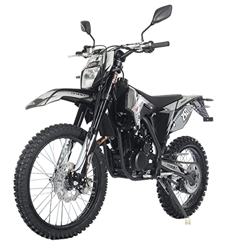 X-PRO Titan 250 DLX 250cc Dirt Bike with All Lights and 5-Speed Manual Transmission, Electric/Kick Start! Big 21"/18" Wheels! Zongshen Brand Engine!
