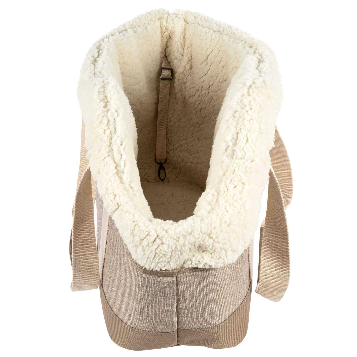 Sherpa Tan Luxe Tote Fashionable Pet Carrier B1964