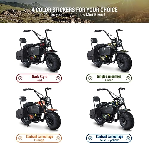 Oryxearth Electric Mini Dirt Bike 36V 1000W for Kids, Camo Blue & Yellow V8523