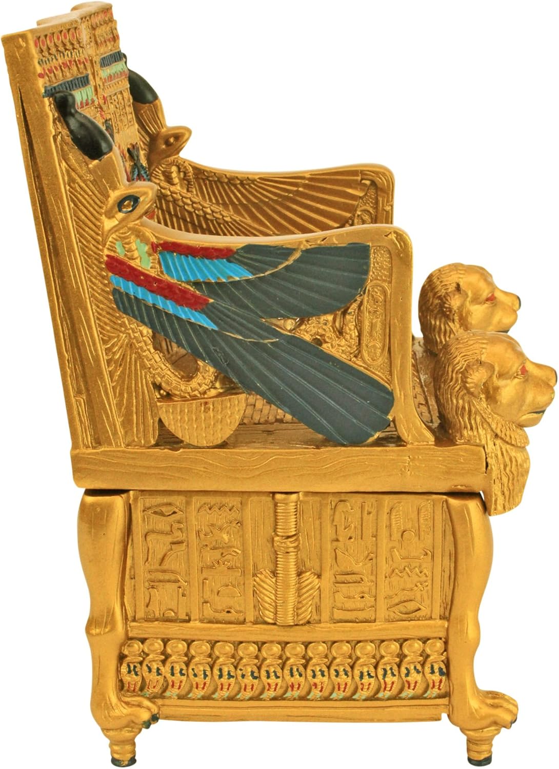 Design Toscano Egyptian Décor Trinket Box - King Tut's Golden Throne Jewelry Box E29605