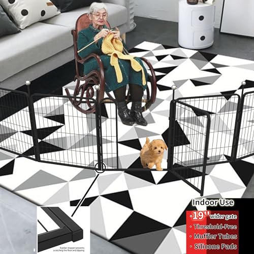 Dog Playpen Outdoor 36" High Heavy Duty for Medium/Large Dogs with Stakes V166