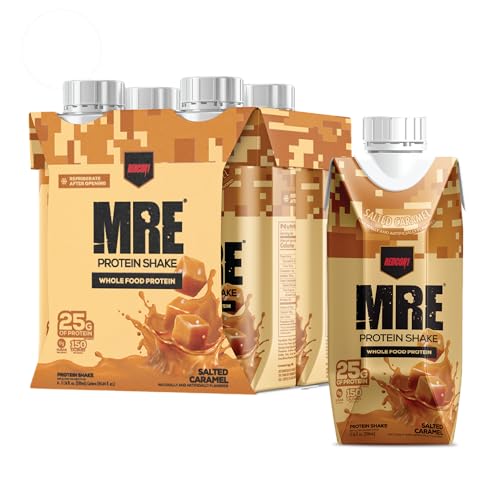 REDCON1 MRE Ready to Drink Protein Shakes, Cookies & Cream - Lactose + Whey Free RTD, 12 Pack Y377913