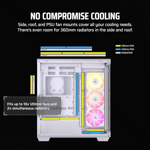 CORSAIR 3500X ARGB Mid-Tower ATX PC Case, Tempered Glass, Black B1970