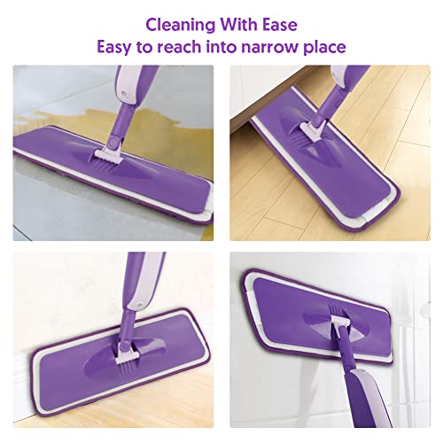 MEXERRIS Spray Mop for Hardwood Floors with 5X Washable Pads S732