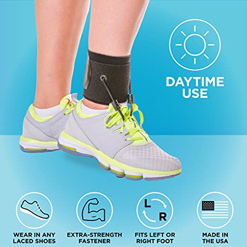 BraceAbility AFO Foot Drop Brace - Adjustable Soft Ankle Foot Orthosis for Men and Women A9215