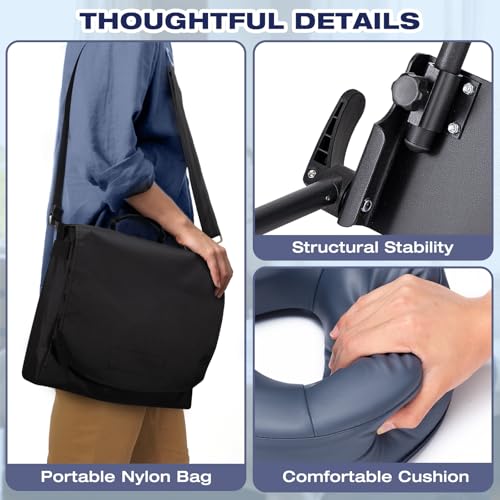 Universal Mattress Top Massage Kit with Adjustable Headrest and Memory Foam Face Cushion - Blue R95675