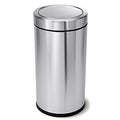 simplehuman 30 Liter / 8 Gallon Round Step Trash Can, Brushed Stainless Steel
