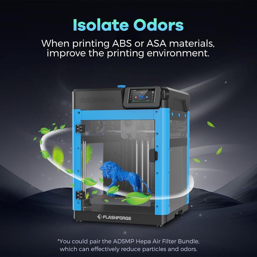 FLASHFORGE Adventurer 5M 3D Printer Enclosure Kit, Noise Reduction, High Temp Filament Support X6998