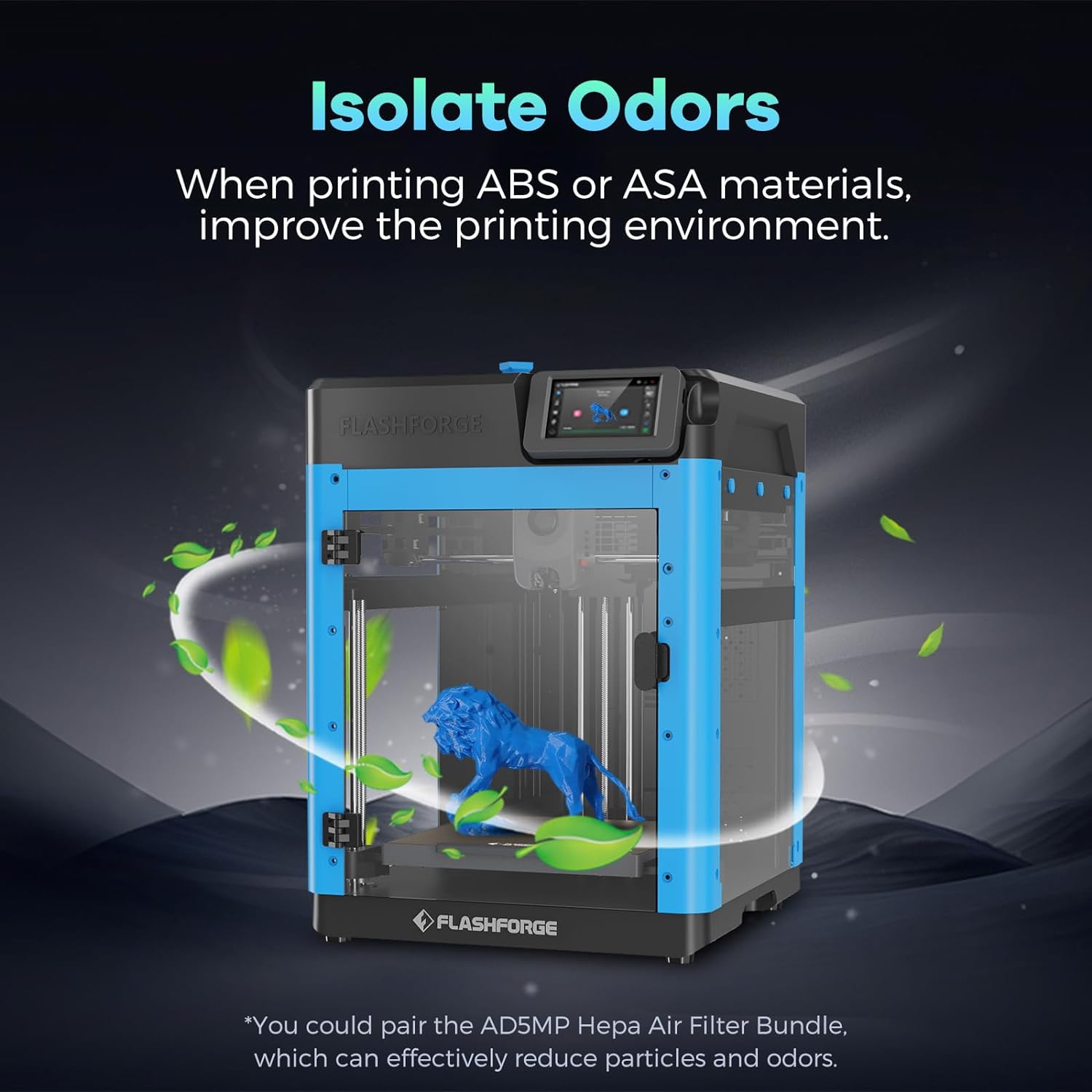 FLASHFORGE Adventurer 5M 3D Printer Enclosure Kit, Noise Reduction, High Temp Filament Support X6998
