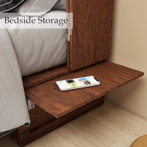 Murphy Bed Queen Cabinet with Charging Station and Storage Drawer J989