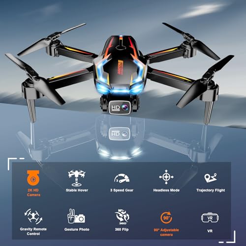 Drone with Camera for Adults, 2K HD FPV, 2 Batteries B9259