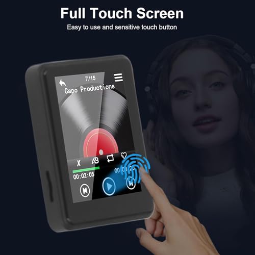 MP3 Player with Bluetooth, Built-in Speaker, 2.4 Inch Screen D345