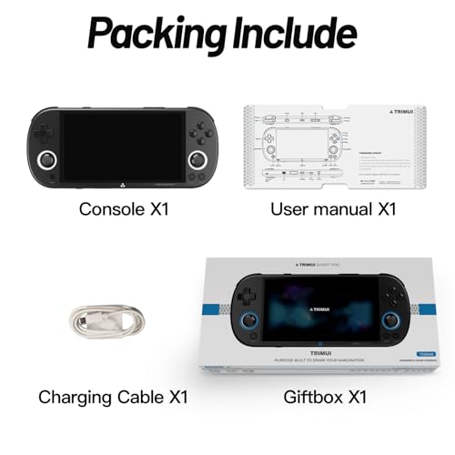 Trimui Smart Pro 4.96" Handheld Game Console with 128G SD Card (Black) U327