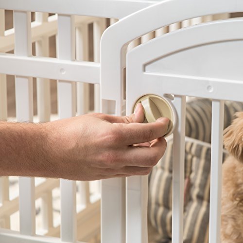 IRIS USA 34" 8-Panel Dog Playpen with Door, Black N326