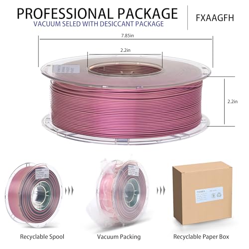 Rainbow 3D PLA Printer Filament 1.75mm Matte, 1kg P386477