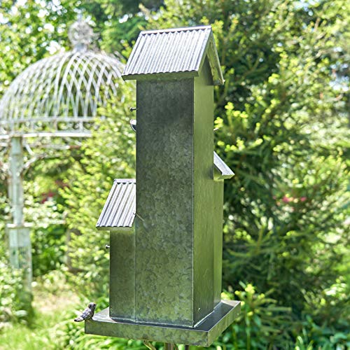 Large Copper Multi-Birdhouse Stakes for 4 Bird Families A740